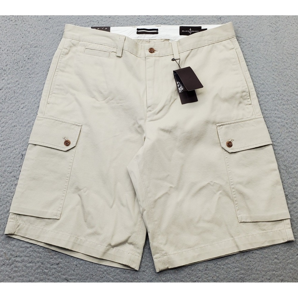 Black Brown 1826 Cargo Shorts Mens 33 Utility Pocket Flat Front Hiking Outdoor